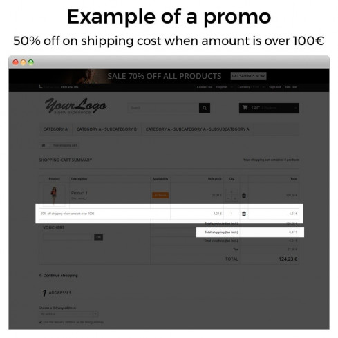 Modulo Promozioni e sconti (3x2, sconti, offerte, packs) per PrestaShop