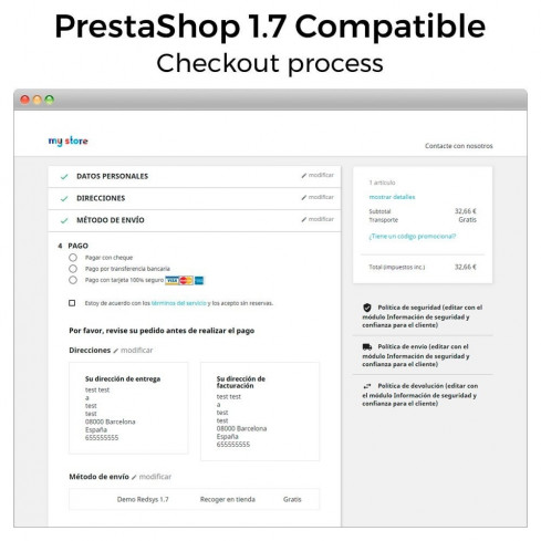 Moduł Banco Sabadell Redsys®* VPOS (Refunds, Click to Pay) dla PrestaShop