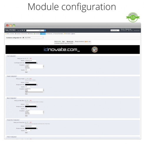 Module Sticky (Collant) n'importe quelle partie du thème pour PrestaShop