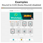 Module Arrondir les prix (5ct, 10ct, .99, .95, suisse, etc.) pour PrestaShop
