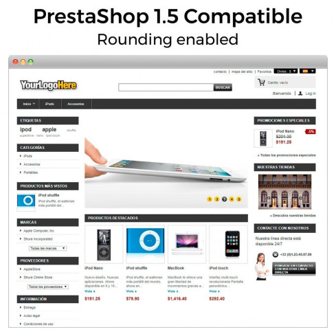 Modulo Arrotonda prezzi (5ct, 10ct, .99, .95, svizzero, ecc.) per PrestaShop