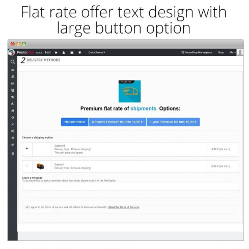 Modulo Tariffa unica e sconti di spedizione Premium per PrestaShop