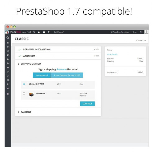Módulo Tarifa plana de envíos Premium y descuentos por envío para PrestaShop
