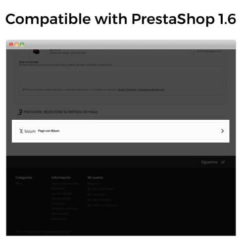 Module Bizum ®* - Mobile payment (with fees and discounts) pour PrestaShop
