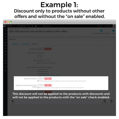 Module Conditional Cart Rules (without offers, on sale...) pour PrestaShop