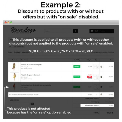 Módulo Reglas de Descuento no acumulativas a otros descuentos para PrestaShop