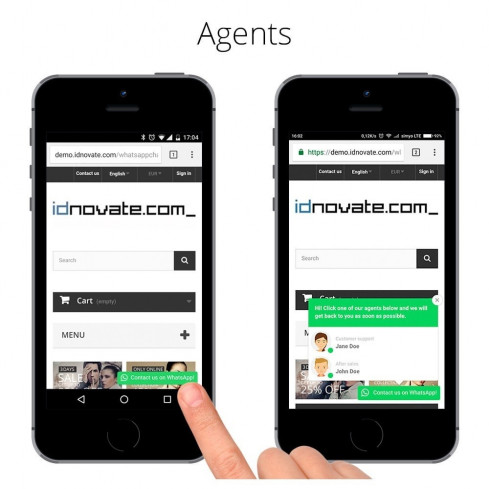 Módulo WhatsApp - Chat con clientes y WhatsApp para Negocios para PrestaShop