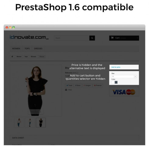 Módulo Ocultar precios y desactivar la compra para PrestaShop