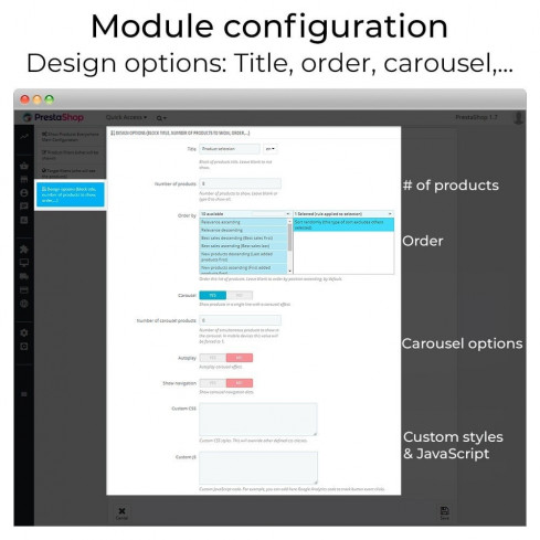 Módulo Carrusel y slider de productos para PrestaShop