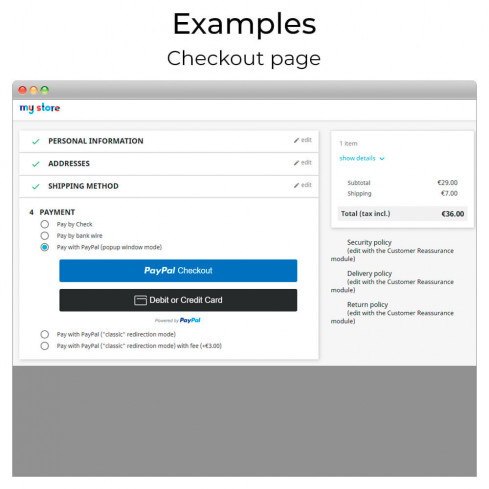Módulo PayPal Plus (con Recargo/Comisión, Pago con Tarjeta) para PrestaShop