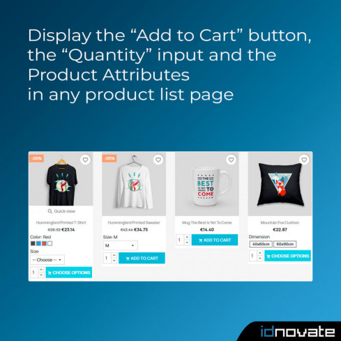 Modulo Add to Cart Button and Attributes in Product List ✅ per PrestaShop