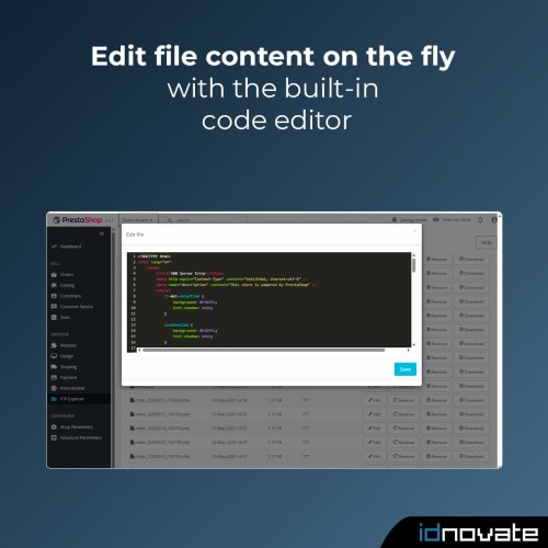 Moduł Zaawansowany menedżer plików - FTP Explorer dla PrestaShop