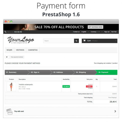 Module Paiement offline/manuel avec une carte de crédit/débit pour PrestaShop