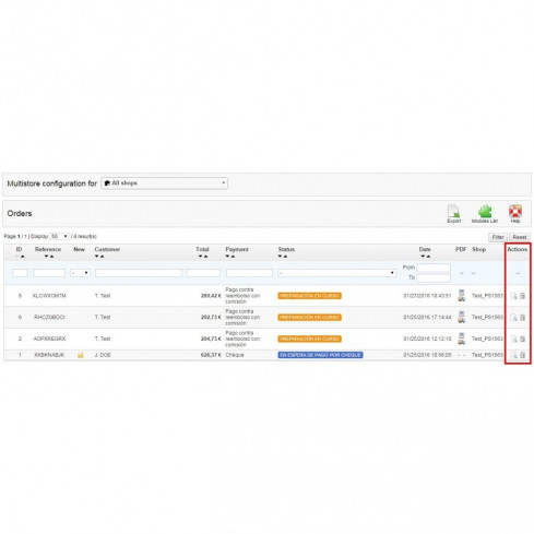 Easy delete orders plus module for PrestaShop