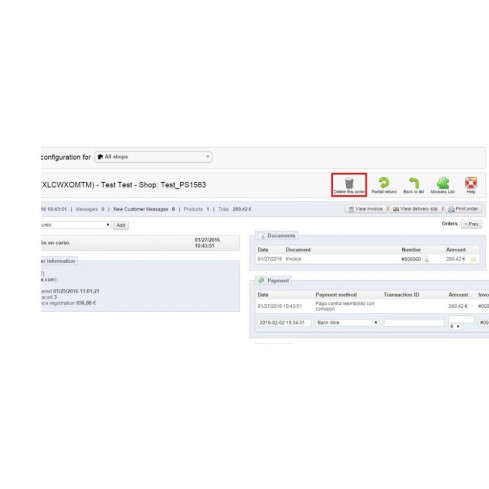 Easy delete orders plus module for PrestaShop