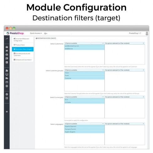 Module Augmentations de prix, remises et prix fixes pour PrestaShop