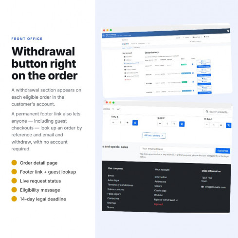 European Withdrawal – Online Cancellation & Returns Compliance module for PrestaShop