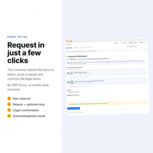 European Withdrawal – Online Cancellation & Returns Compliance module for PrestaShop