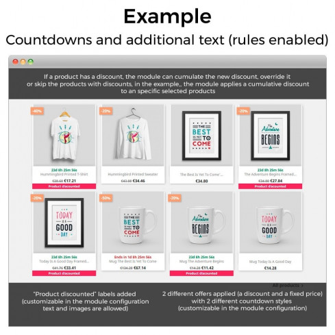 Modulo Aumenti di prezzo, sconti e prezzi fissi per PrestaShop