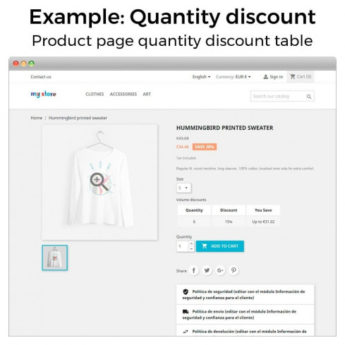 Module Augmentations de prix, remises et prix fixes pour PrestaShop
