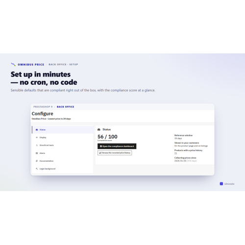 Module Omnibus Price - Prix le plus bas des 30 derniers jours pour PrestaShop