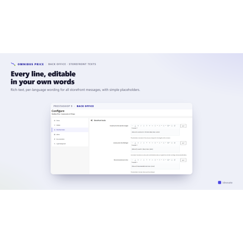 Omnibus Price - Lowest price in 30 days module for PrestaShop
