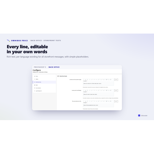 Module Omnibus Price - Prix le plus bas des 30 derniers jours pour PrestaShop