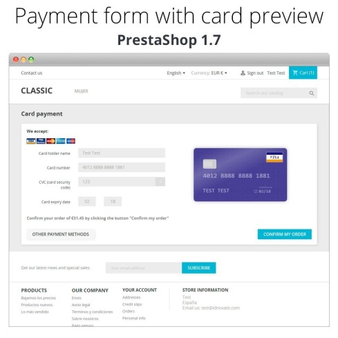 Moduł Manual Credit Card Processing - Offline payment dla PrestaShop