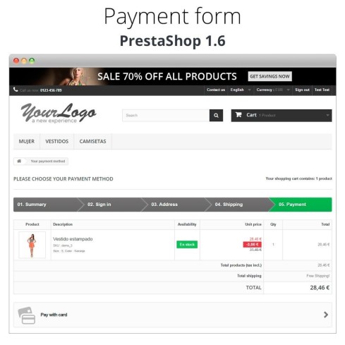 Module Paiement offline/manuel avec une carte de crédit/débit pour PrestaShop