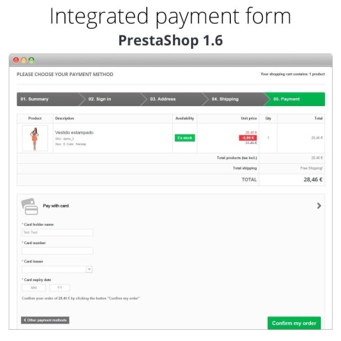 Module Paiement offline/manuel avec une carte de crédit/débit pour PrestaShop