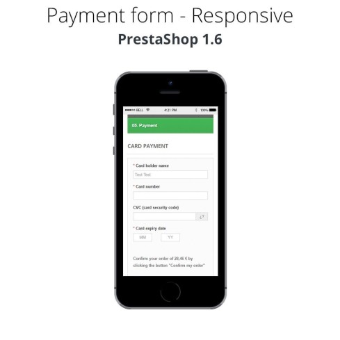Manual Credit Card Processing - Offline payment module for PrestaShop