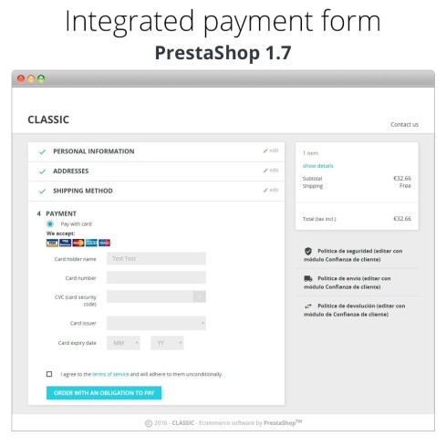 Moduł Manual Credit Card Processing - Offline payment dla PrestaShop