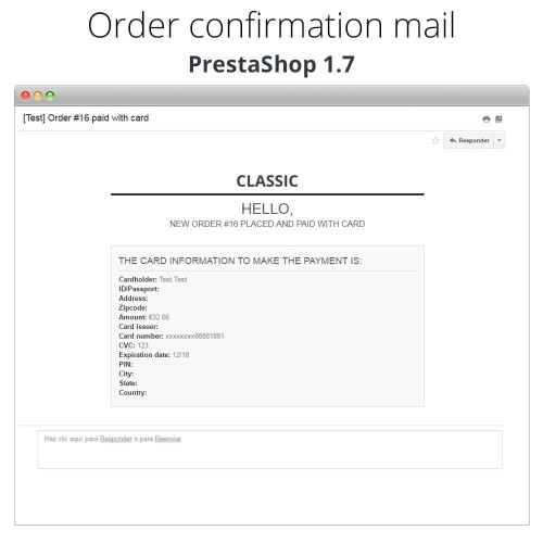 Modulo Pagamento offline/manuale con carta di credito/debito per PrestaShop