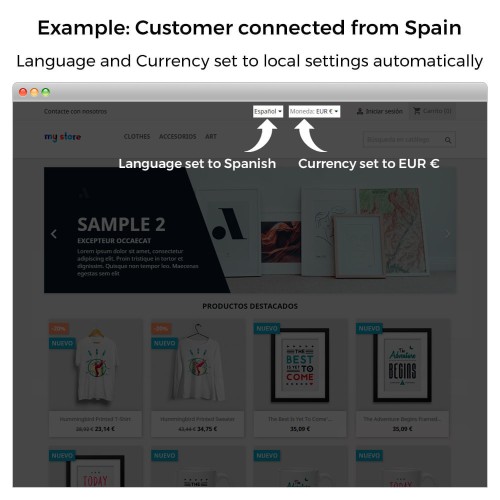 Auto Change Country, Language And Currency Geolocation-Modul für PrestaShop
