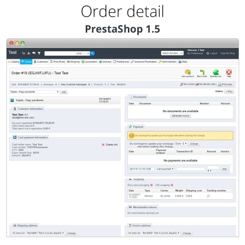 Moduł Manual Credit Card Processing - Offline payment dla PrestaShop