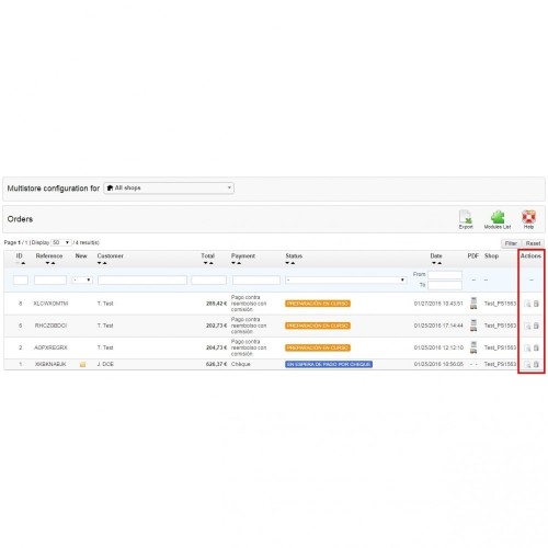 Easy delete orders plus-Modul für PrestaShop