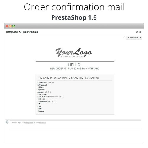 Módulo Pago offline/manual con tarjeta de crédito/débito para PrestaShop