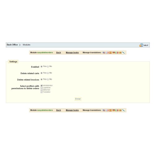 Easy delete orders plus-Modul für PrestaShop