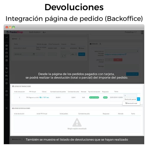 Módulo REDSYS ®* Pago tarjeta (Bizum ®*, clicktopay, devoluciones) para PrestaShop