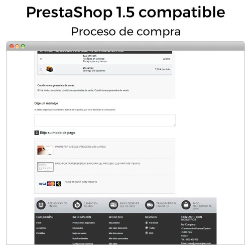 Módulo REDSYS ®* Pago tarjeta (Bizum ®*, clicktopay, devoluciones) para PrestaShop