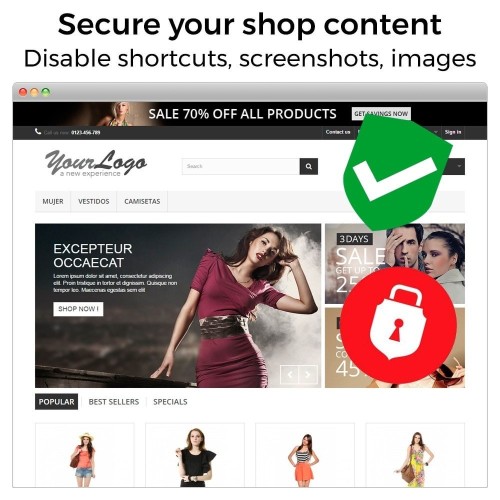 Content Protection - Secure your shop-Modul für PrestaShop