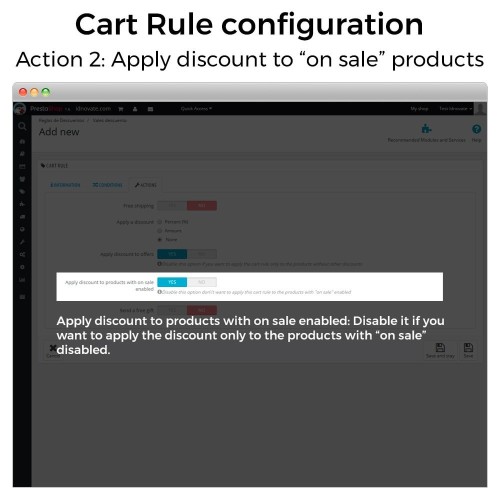 Modulo Conditional Cart Rules (without offers, on sale...) per PrestaShop