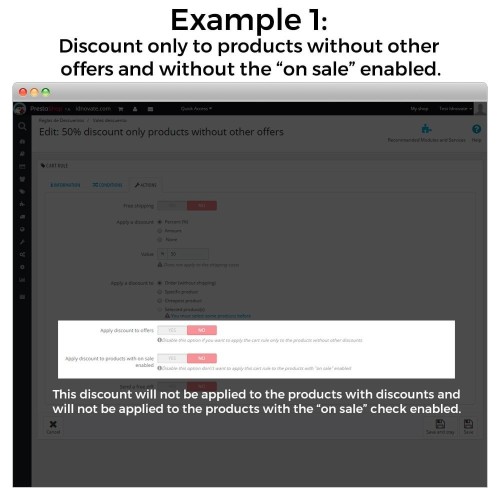 Modulo Conditional Cart Rules (without offers, on sale...) per PrestaShop