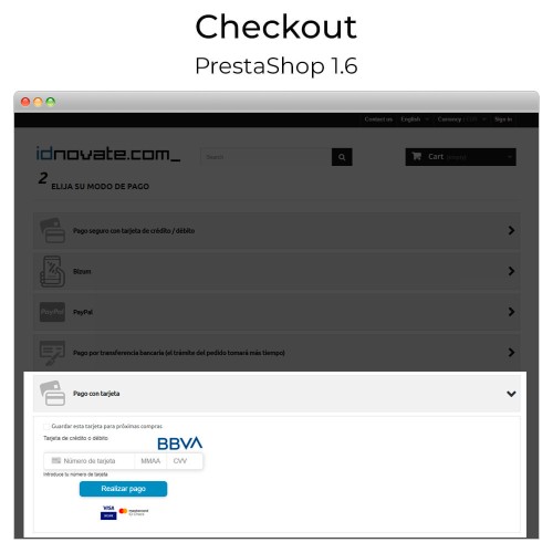 Redsys ®* Insite virtual POS card payment and refunds-Modul für PrestaShop