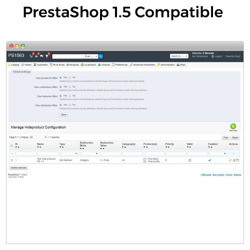 Module Hide products (stock 0, price range, countries, group) pour PrestaShop