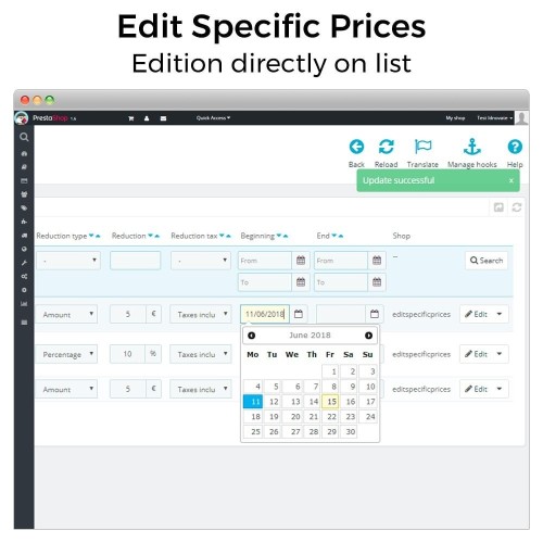 Moduł Edit specific prices dla PrestaShop