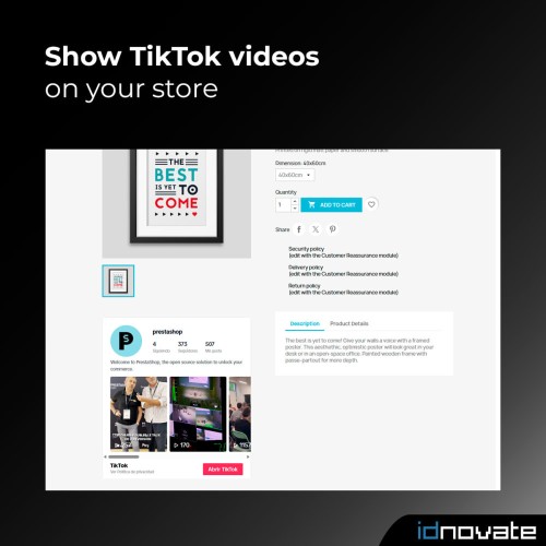 Display the TikTok Videos On Your Store-Modul für PrestaShop