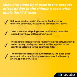 Modulo Same price (products and shipping) after VAT applied per PrestaShop