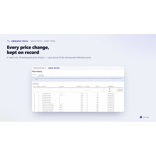 Modulo Omnibus Price - Lowest price in 30 days per PrestaShop