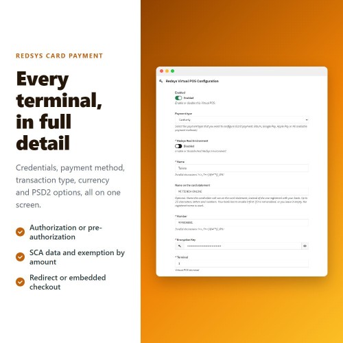 Modulo REDSYS ®* card payment (bizum ®*, clicktopay, refunds) per PrestaShop